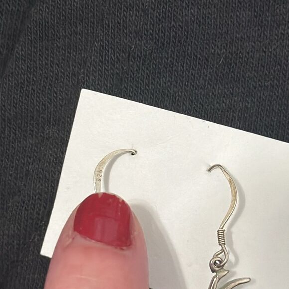 Native American 925 Sterling Silver Kokopelli Earrings with Gold Tone - Picture 6 of 7